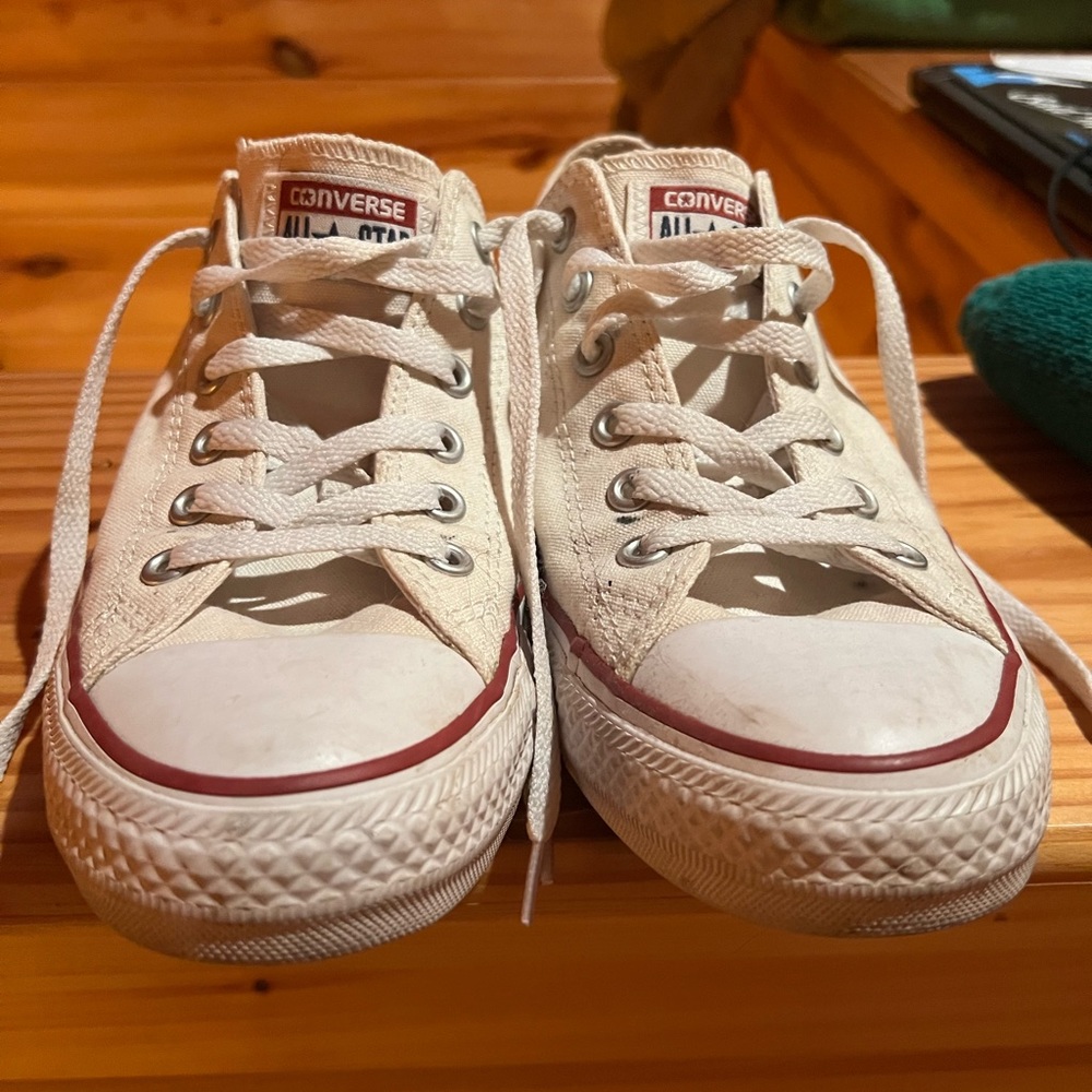 White Converse Low Tops